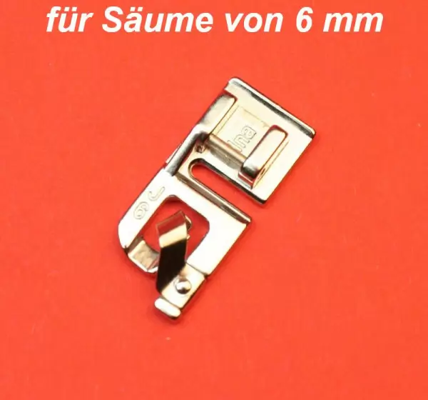 Rollsaumfuss Rollsaumsohle für Säume von 6 mm für Elna 500 / Elna Carina / Elna Jubile