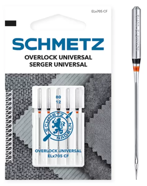Overlock Nadel Schmetz ELX705 CF VCS Stärke 80 (SB-Karte) # 710987